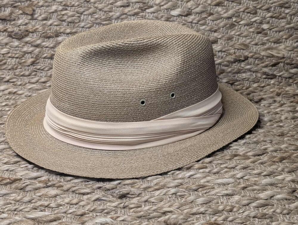 Vintage Dobbs Fifth Avenue New York Men's Stylish Brown Fedora Hat Size 7 1/2